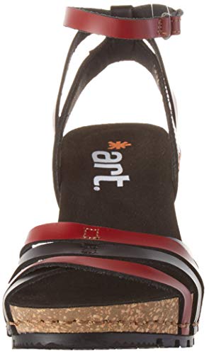 Art Güell, Sandalia con Pulsera Mujer, Multicolor (Burdeos/Black Burdeos/Black), 40 EU