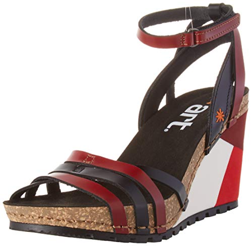 Art Güell, Sandalia con Pulsera Mujer, Multicolor (Burdeos/Black Burdeos/Black), 40 EU