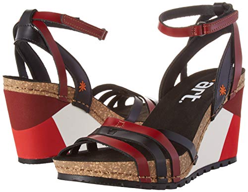 Art Güell, Sandalia con Pulsera Mujer, Multicolor (Burdeos/Black Burdeos/Black), 40 EU
