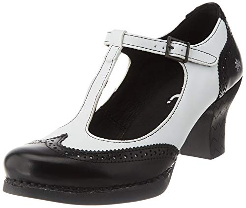 Art Harlem, Zapatos de tacón con Punta Cerrada Mujer, Multicolor (Black/White Black/White), 40 EU