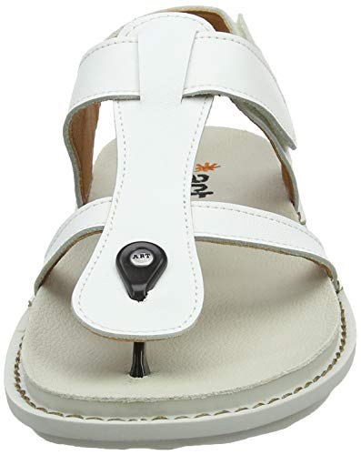 Art I Explore, Sandalias con Punta Abierta Mujer, Blanco (White White), 39 EU