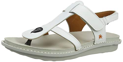 Art I Explore, Sandalias con Punta Abierta Mujer, Blanco (White White), 39 EU
