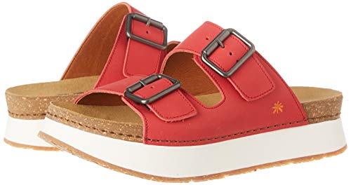Art Mykonos, Sandalias con Punta Abierta Mujer, Rojo (Red Red), 38 EU