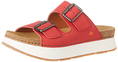 Art Mykonos, Sandalias con Punta Abierta Mujer, Rojo (Red Red), 38 EU