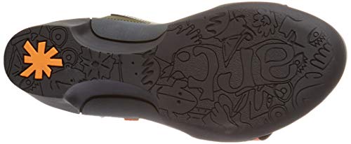 Art Rotterdam, Zapatos de tacón con Punta Abierta Mujer, Multicolor (Kaki/Orange Kaki/Orange), 39 EU