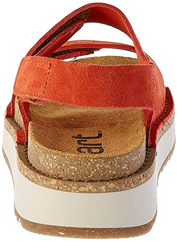 Art Vancouver, Zapatos de tacón con Punta Abierta Mujer, Rojo (Coral Coral), 39 EU