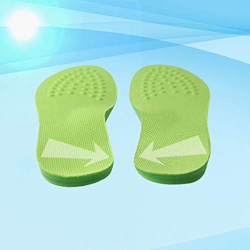 Artibetter - 1 par de plantillas ortopédicas o correcciones de piernas transpirables Plantillas para el arco del pie pie pie pie pie plano, plantillas deportivas para Plantar Fasciitis Sport verde M