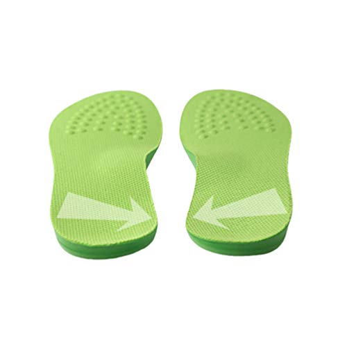 Artibetter - 1 par de plantillas ortopédicas o correcciones de piernas transpirables Plantillas para el arco del pie pie pie pie pie plano, plantillas deportivas para Plantar Fasciitis Sport verde M