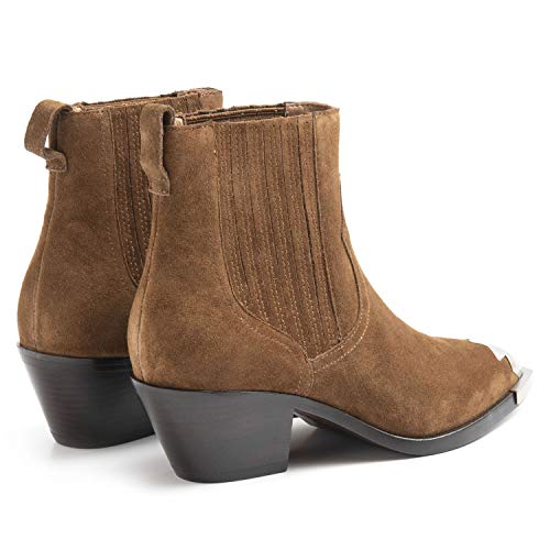 ASH - Bota Texano Floyd marrón con punta de metal - FLOYD04 Marrón Size: 39 EU
