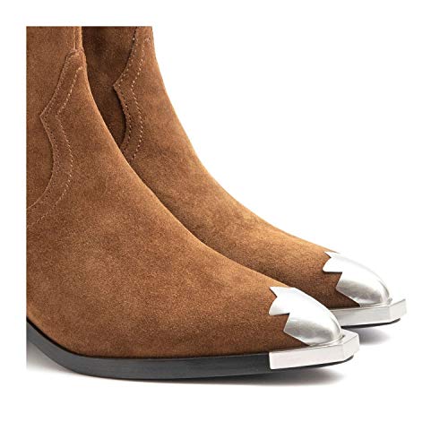 ASH - Bota Texano Floyd marrón con punta de metal - FLOYD04 Marrón Size: 39 EU