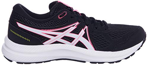 Asics Gel-Contend 7, Road Running Shoe Mujer, Black/Hot Pink, 39 EU