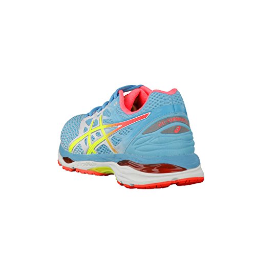 Asics Gel-Cumulus 18 Zapatillas de running, Mujer, Azul (White / Safety Yellow / Blue Atoll), Talla 36