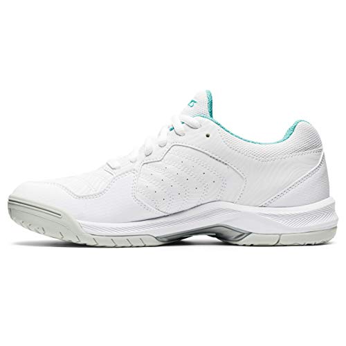 ASICS Gel-Dedicate 6, Zapatos de Tenis Mujer, White Techno Cyan, 40 EU