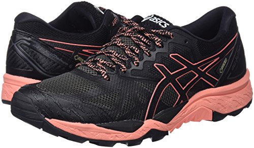 Asics Gel-Fujitrabuco 6 G-TX, Zapatillas de Running para Asfalto Mujer, Multicolor (Black/Begonia Pink/Black 9006), 39.5 EU