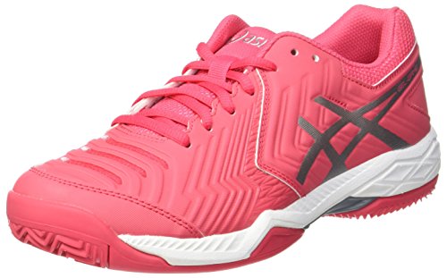 Asics Gel-Game 6 Clay, Zapatillas de Gimnasia para Mujer, Rojo (Rouge Red/Silver/White), 41.5 EU