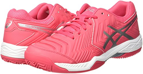 Asics Gel-Game 6 Clay, Zapatillas de Gimnasia para Mujer, Rojo (Rouge Red/Silver/White), 41.5 EU