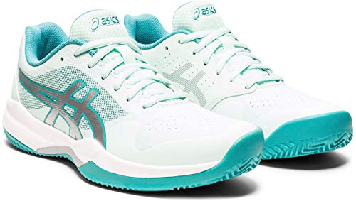 ASICS Gel-Game 7 Clay, Zapatos de Tenis para Mujer, Menthe Bio Pure Silver, 43.5 EU