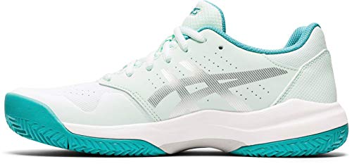 ASICS Gel-Game 7 Clay, Zapatos de Tenis para Mujer, Menthe Bio Pure Silver, 43.5 EU