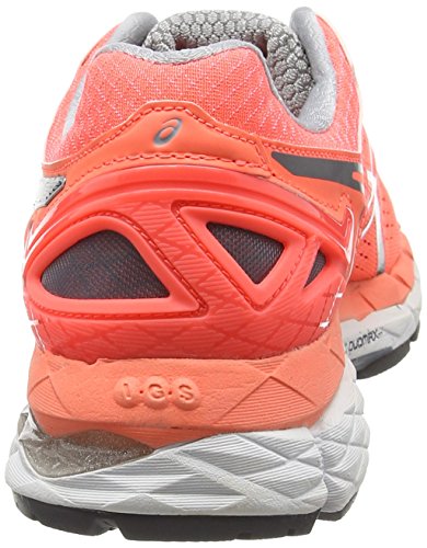 Asics Gel-Kayano 22, Zapatillas de Running para Mujer, Naranja (Flash Coral/Carbon/Silver Grey), 36 EU