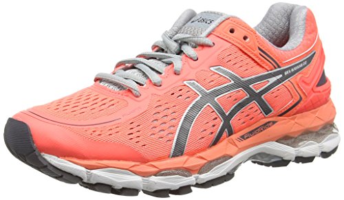 Asics Gel-Kayano 22, Zapatillas de Running para Mujer, Naranja (Flash Coral/Carbon/Silver Grey), 36 EU