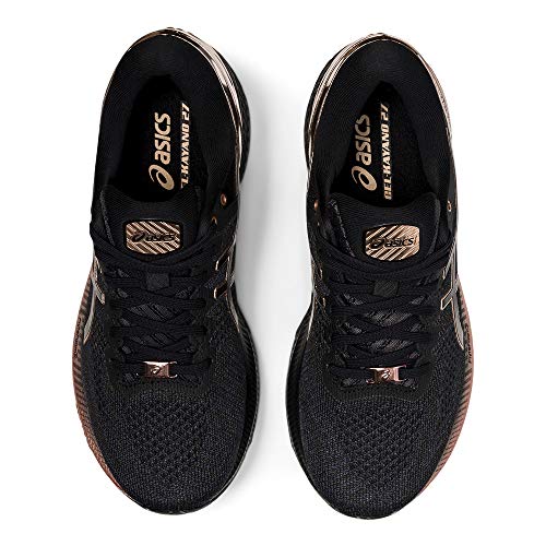 Asics Gel-Kayano 27 Platinum, Road Running Shoe Mujer, Black/Rose Gold, 40 EU