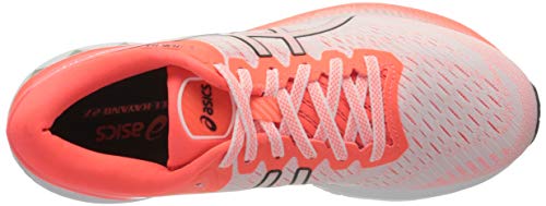 Asics Gel-Kayano 27 Tokyo, Road Running Shoe Mujer, White/Sunrise Red, 39.5 EU