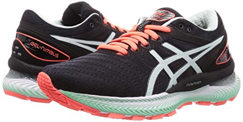 Asics Gel-Nimbus 22, Sneaker Mujer, Black/Bio Mint, 38 EU