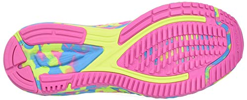 Asics Gel-Noosa Tri 12, Road Running Shoe Mujer, Pink GLO/Safety Yellow, 40 EU