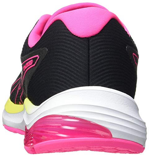 Asics Gel-Pulse 12, Road Running Shoe Mujer, Black/Hot Pink, 39 EU