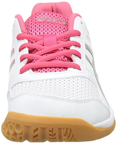 Asics Gel-Rocket 8, Zapatillas de Voleibol para Mujer, Blanco (White/Rouge Red/Silver 0119), 42 EU