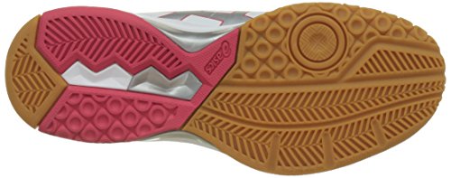 Asics Gel-Rocket 8, Zapatillas de Voleibol para Mujer, Blanco (White/Rouge Red/Silver 0119), 42 EU