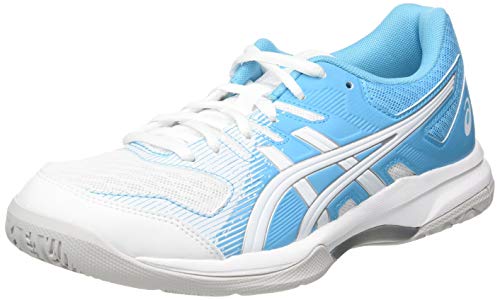 Asics Gel-Rocket 9, Zapatillas de Deporte Interior Mujer, Blanc Bleu Ciel, 37.5 EU