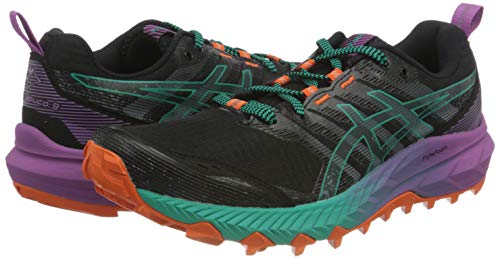 Asics Gel-Trabuco 9, Trail Running Shoe Mujer, Black/Baltic Jewel, 41.5 EU