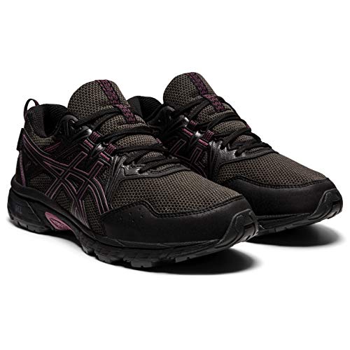 Asics Gel-Venture 8 Waterproof, Trail Running Shoe Mujer, Black/Grape, 39.5 EU