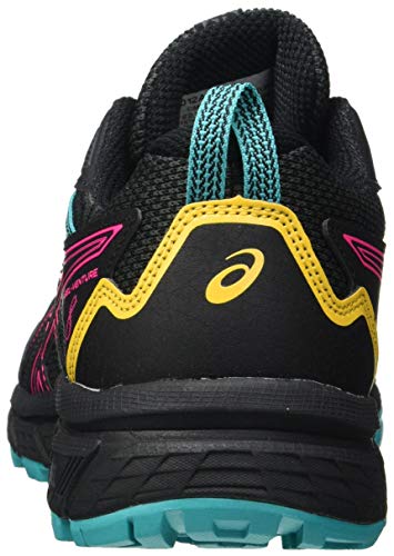 ASICS Gel-Venture 8, Zapatillas de Running Mujer, Color Negro Y Rosa, 42 EU