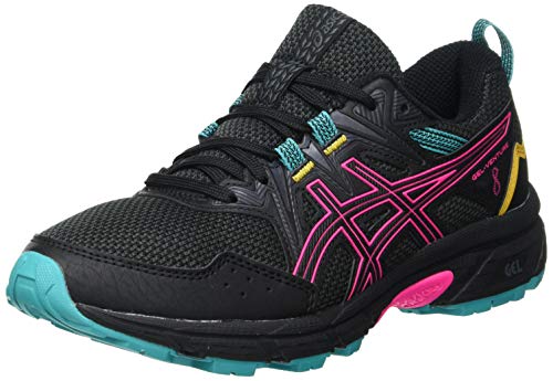ASICS Gel-Venture 8, Zapatillas de Running Mujer, Color Negro Y Rosa, 42 EU