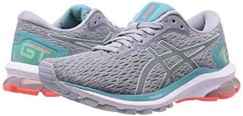 ASICS GT-1000 9, Zapatillas de Running Mujer, Piedmont Grey Bio Mint, 38 EU