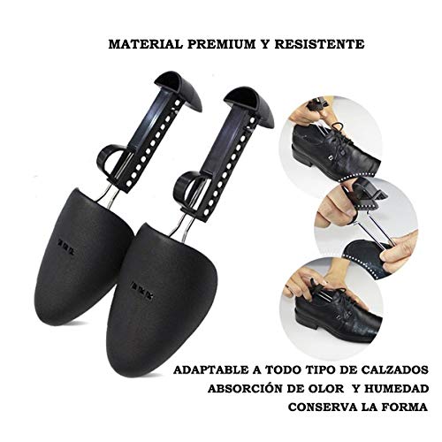 Atlants Set de 2 Hormas para zapatos Par Extensor de zapatos ajustable para Mujeres y Hombres Mantén tus zapatos Protegidos y Evitar su deformación (35-39)