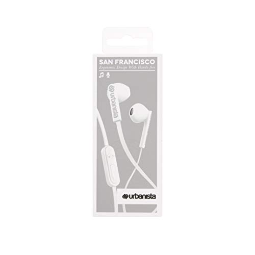 Auriculares Urbanista San Francisco [Auriculares DINÁMICOS], Gestión de Llamadas con micrófono, Entrada estéreo de 3,5 mm – Fluffy Cloud