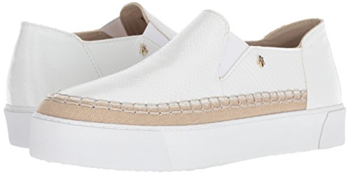 A|X Armani Exchange Snakeskin Textured Slip On Platform Sneaker, Zapatillas Deportivas. Mujer, Blanco, 39.5 EU