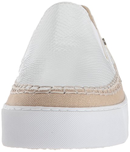 A|X Armani Exchange Snakeskin Textured Slip On Platform Sneaker, Zapatillas Deportivas. Mujer, Blanco, 39.5 EU