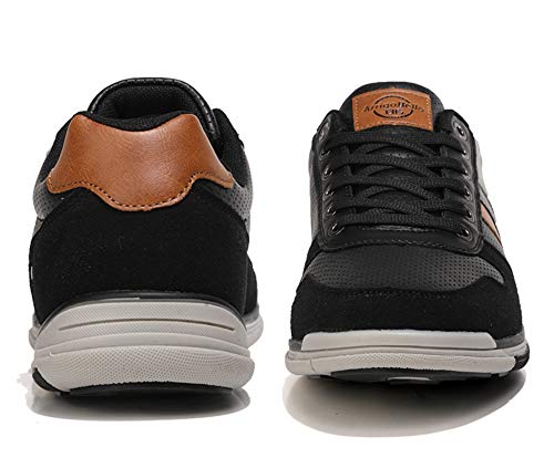 AX BOXING Zapatillas Hombres Aire Libre Deportivo Sneakers Cómodo Elegante Casual Zapatos Tamaño 41-46 (Negro, Numeric_44)