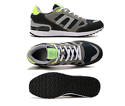 AX BOXING Zapatillas Hombres Mujer Deporte Running Sneakers Zapatos para Correr Gimnasio Deportivas Padel Transpirables Casual (41 EU, A98333-Gris Claro)