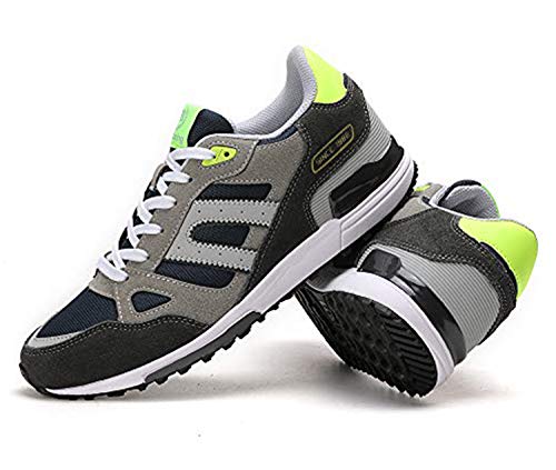AX BOXING Zapatillas Hombres Mujer Deporte Running Sneakers Zapatos para Correr Gimnasio Deportivas Padel Transpirables Casual (41 EU, A98333-Gris Claro)