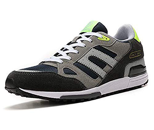 AX BOXING Zapatillas Hombres Mujer Deporte Running Sneakers Zapatos para Correr Gimnasio Deportivas Padel Transpirables Casual (41 EU, A98333-Gris Claro)