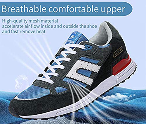 AX BOXING Zapatillas Hombres Mujer Deporte Running Sneakers Zapatos para Correr Gimnasio Deportivas Padel Transpirables Casual (41 EU, A98333-Gris Claro)
