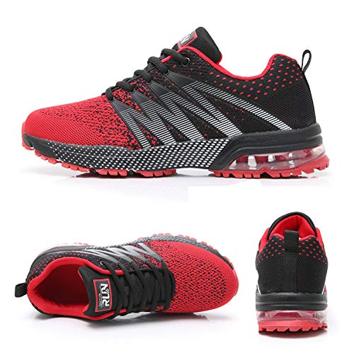 AZOOKEN Hombre Mujer Zapatillas de Gimnasia Running Zapatos Deportivos Aire Libre y Deporte Respirable Sneakers para(8995 Red38)