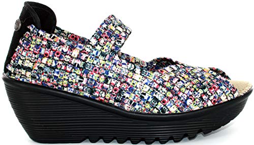 B M Bernie Mev New York Women's Halle Wedge Pump - Halle es un Mercedita de cuña de 6cm de Altura, con Planta de Memory Foam, Suela Ultra Ligero (36 EU, Splash)