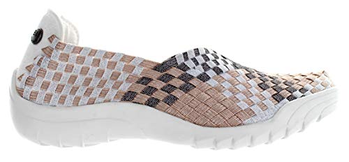 B M Bernie Mev New York Women's Rigged Vivaldi - Una Deportiva Zapatilla Ultra Ligera, Confort, perfercto para Caminar, con Plantilla de Memory Foam y Suela Ultra Ligero (Mimosa Shimmer, Numeric_40)
