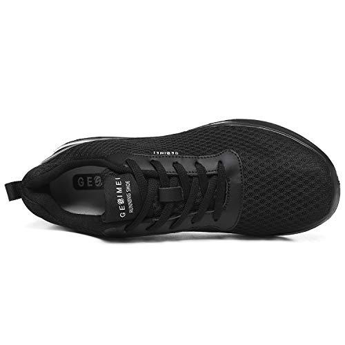 BaiMoJia Zapatillas Deportivas Hombre Zapatos Running Bambas Deporte Ligeras Verano Casual Todo Negro 40 EU